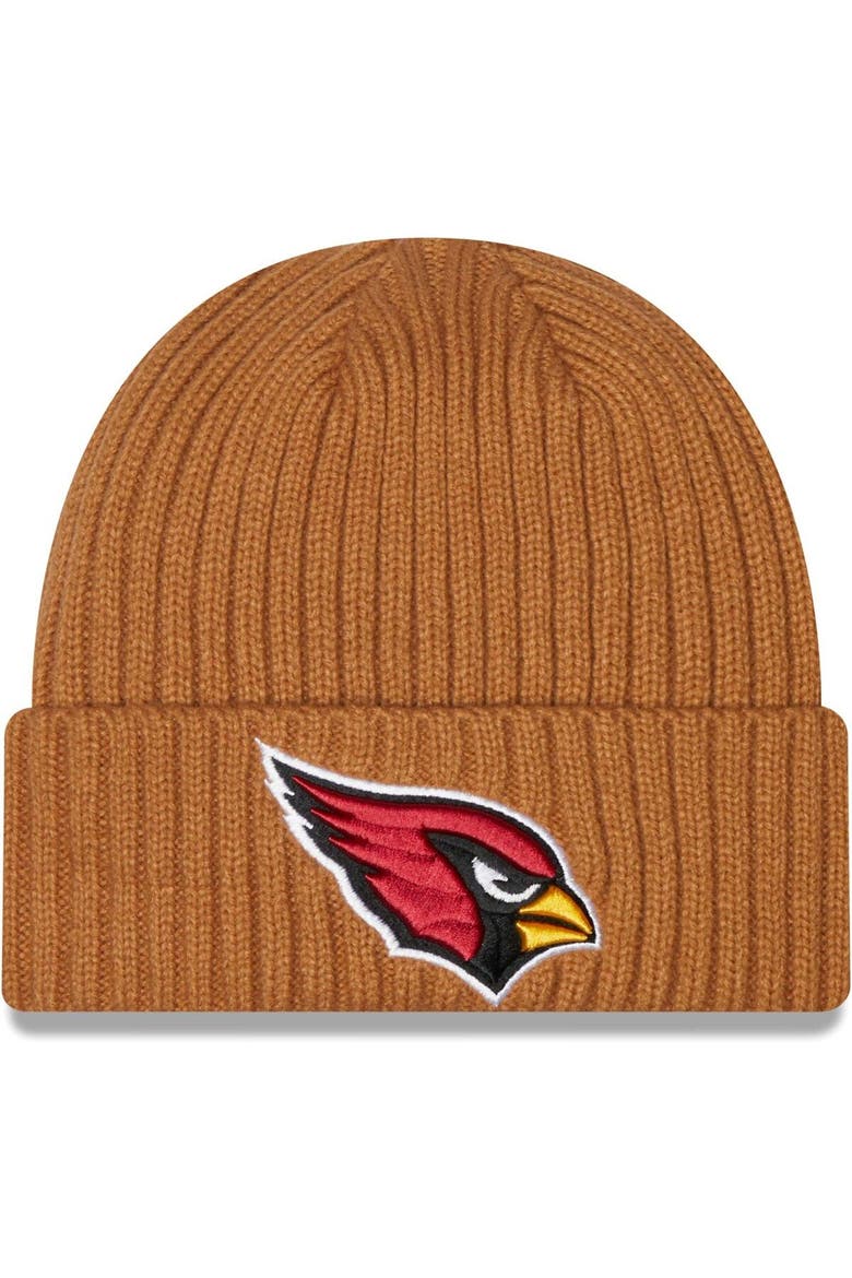 Men's New Era Brown Arizona Cardinals Core Classic Cuffed Knit Hat, Main, color, Brown