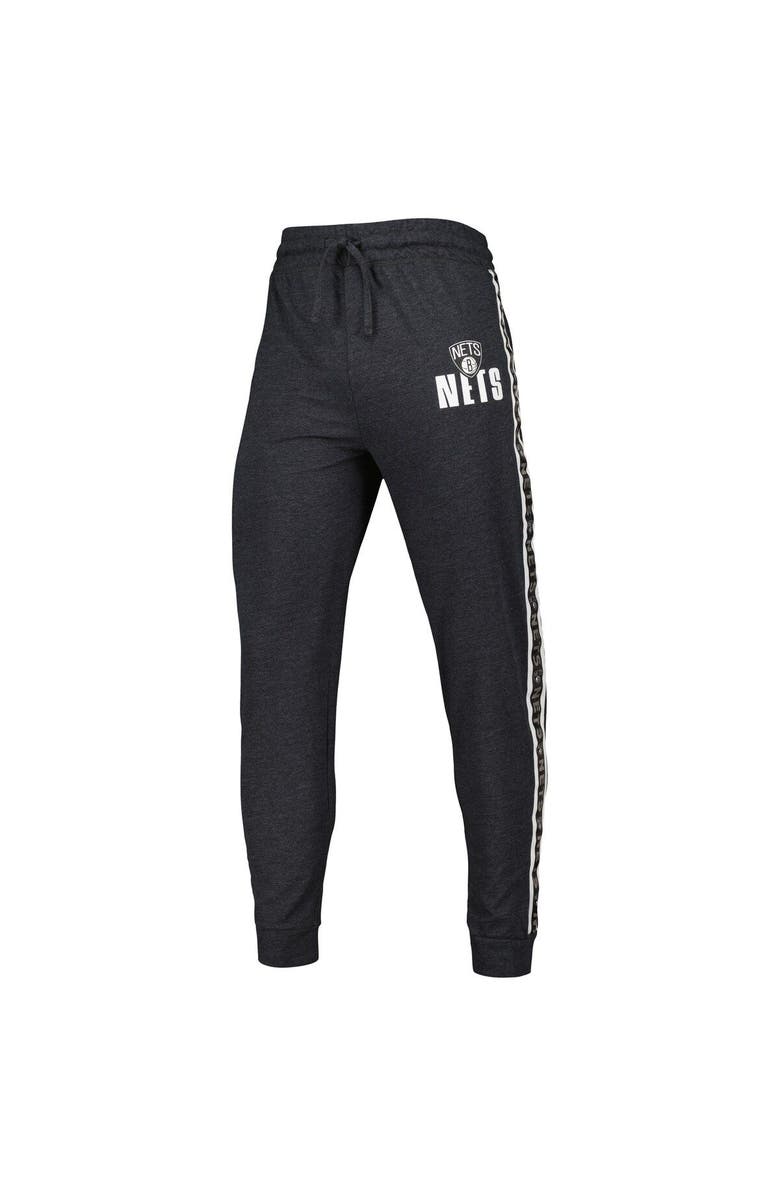 CONCEPTS SPORT Men's Concepts Sport Charcoal Brooklyn Nets Team Stripe Jogger Pants, Alternate, color, Charcoal