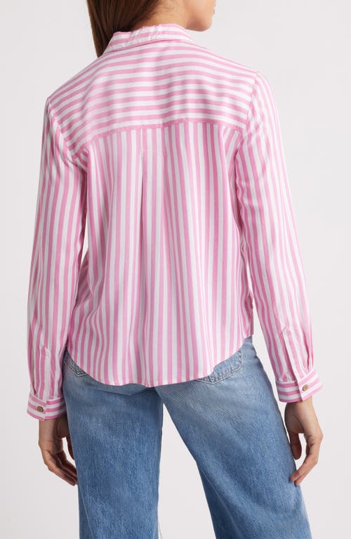 BEACHLUNCHLOUNGE BEACHLUNCHLOUNGE CANDACE STRIPE BUTTON-UP SHIRT