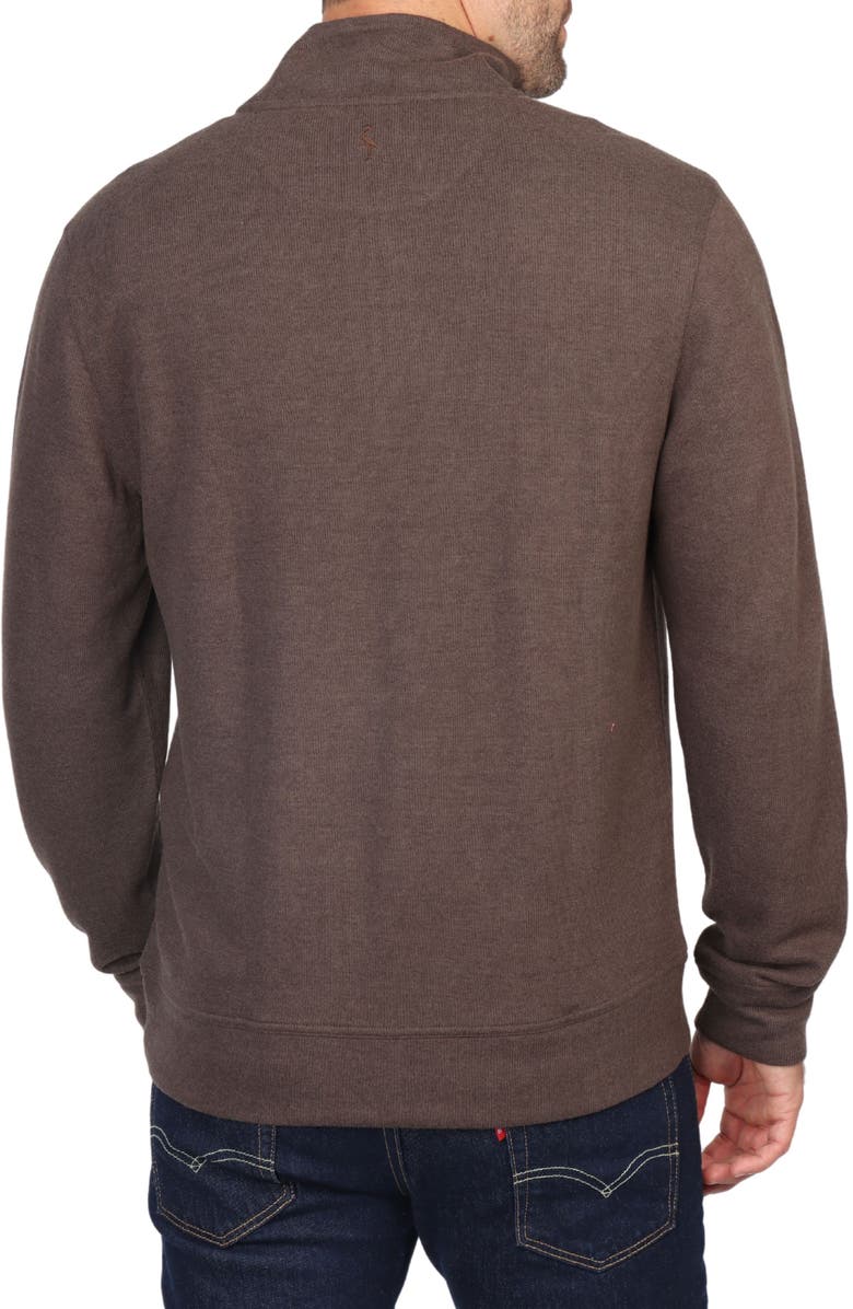 TailorByrd French Rib Quarter Zip Pullover, Alternate, color, Chocolate Brown