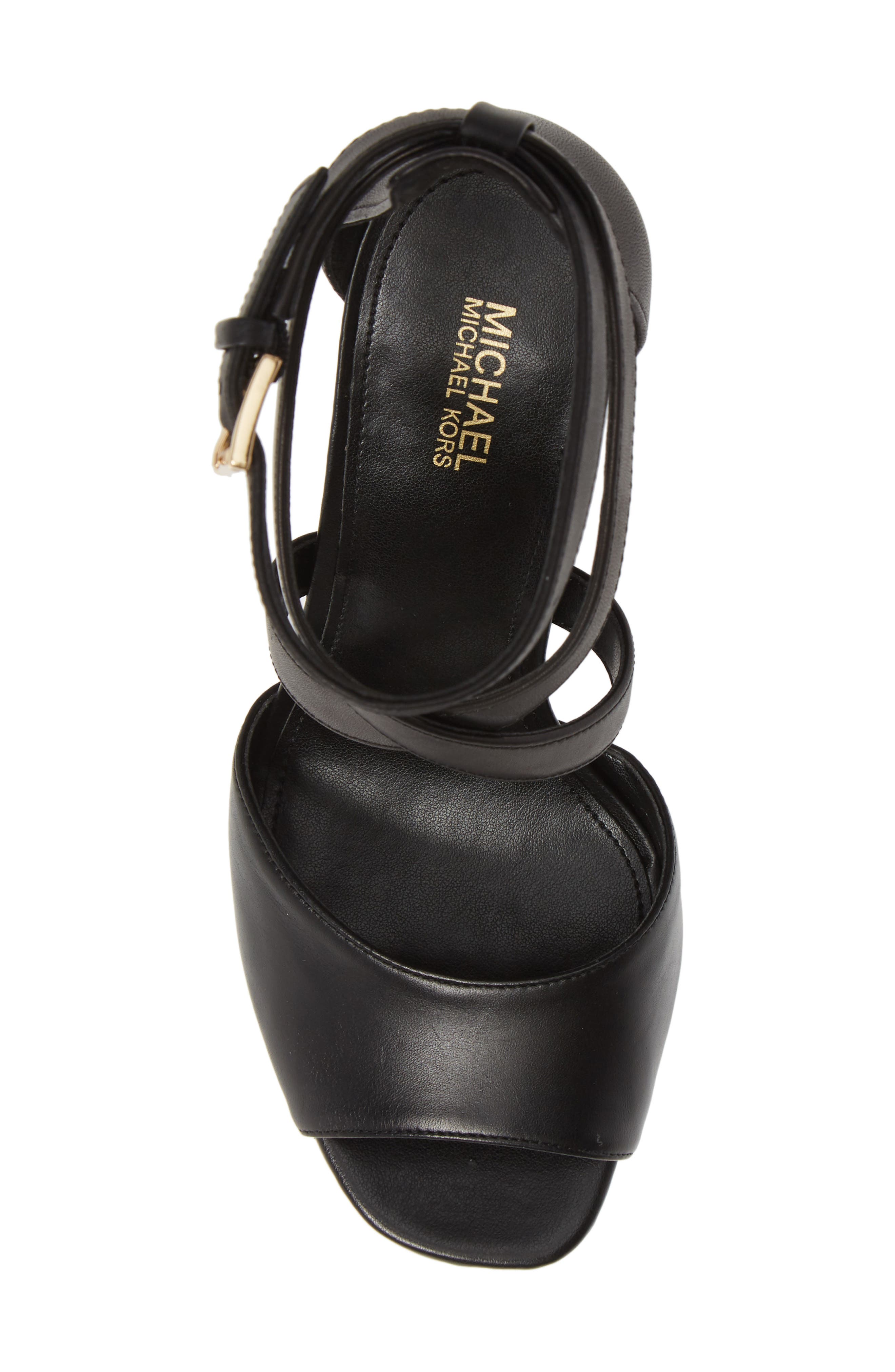 Burke Platform Sandal, Alternate, color, BLACK VACHETTA LEATHER