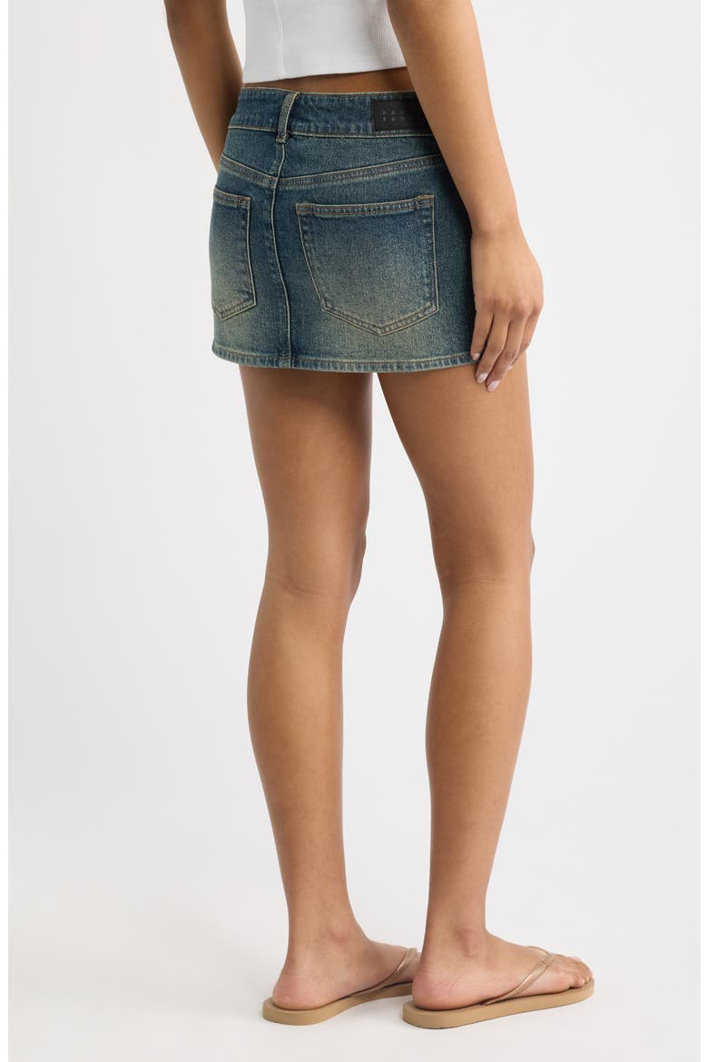 Piper Stretch Cotton Denim Miniskirt, Alternate, color, INDIGO