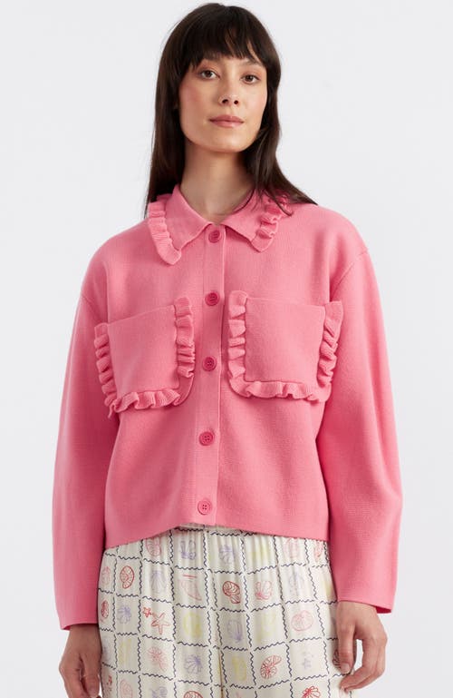 Chinti & Parker The Sea Breeze Jacket In Punch Pink