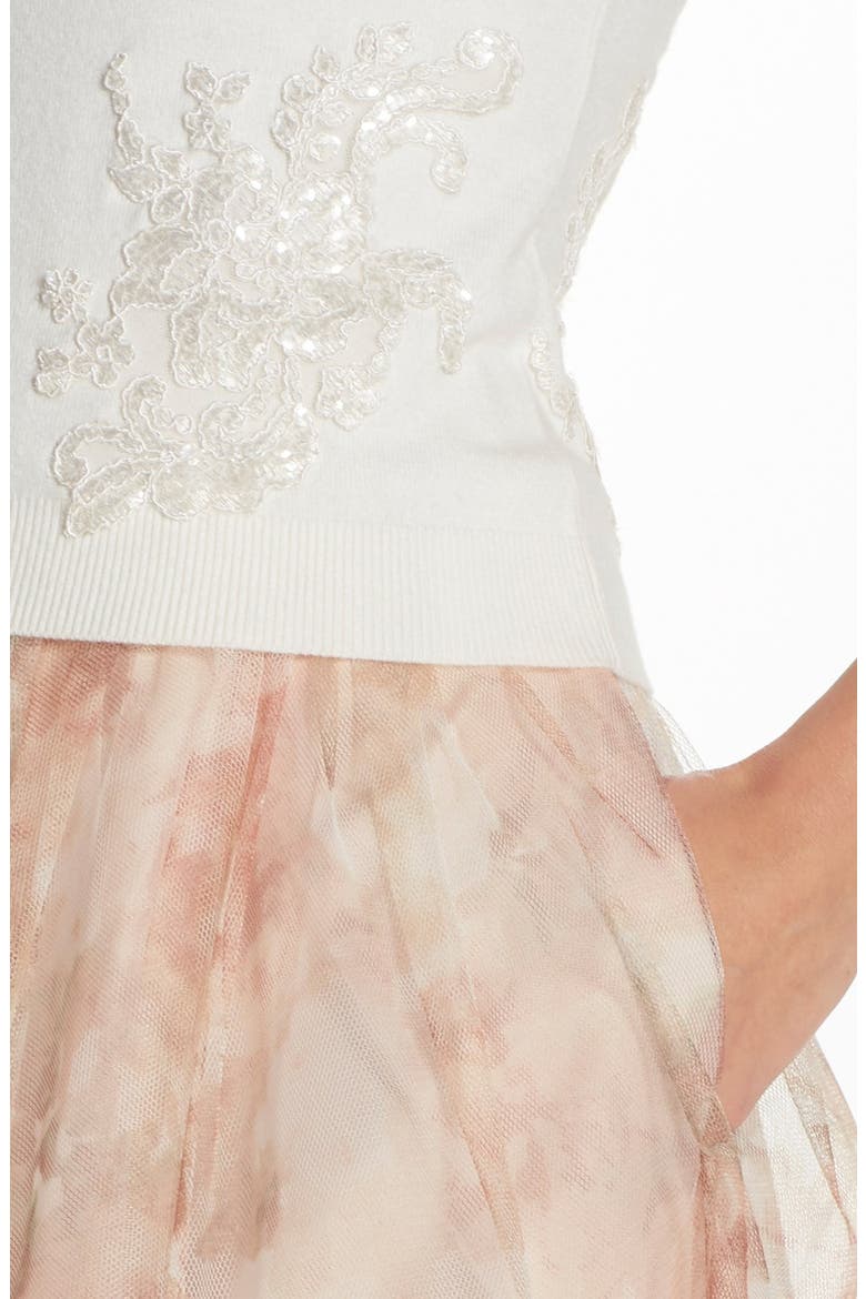 Lucy Print Tulle Skirt, Alternate, color, BLUSH MULTI
