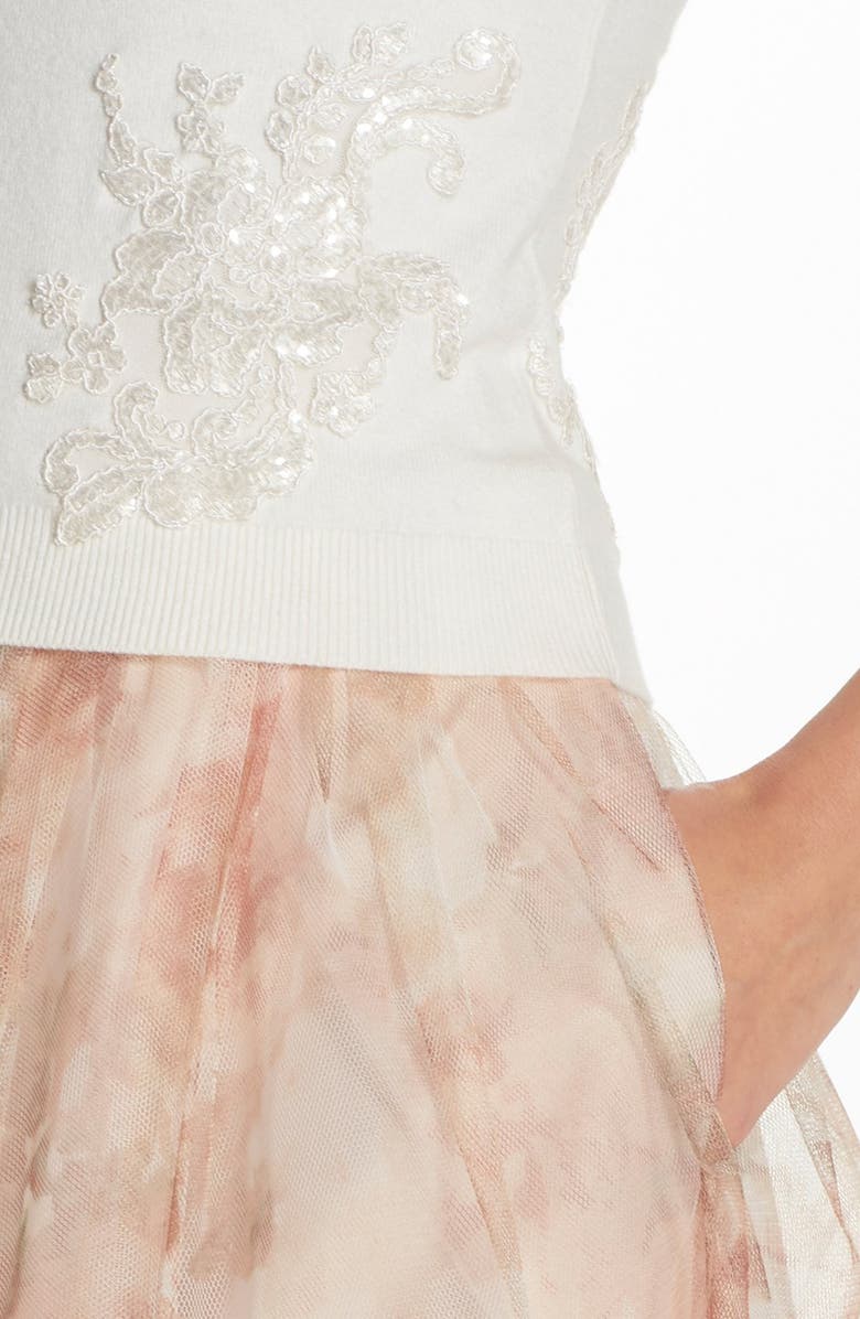 Jenny Yoo Lucy Print Tulle Skirt, Alternate, color,