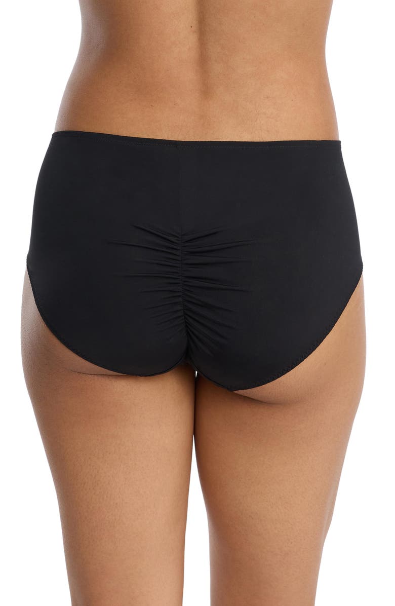 Skarlett Blue Entice Front Lace Brief, Alternate, color, Black/Midnight