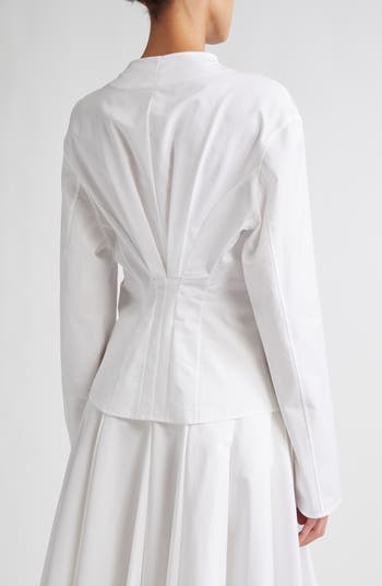 Yancy Fitted Organic Cotton Poplin Button-Up Shirt