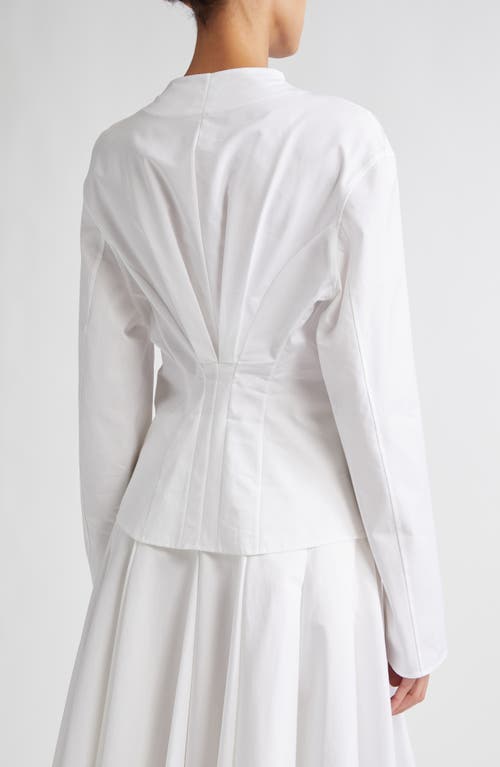 FFORME FFORME YANCY FITTED ORGANIC COTTON POPLIN BUTTON-UP SHIRT