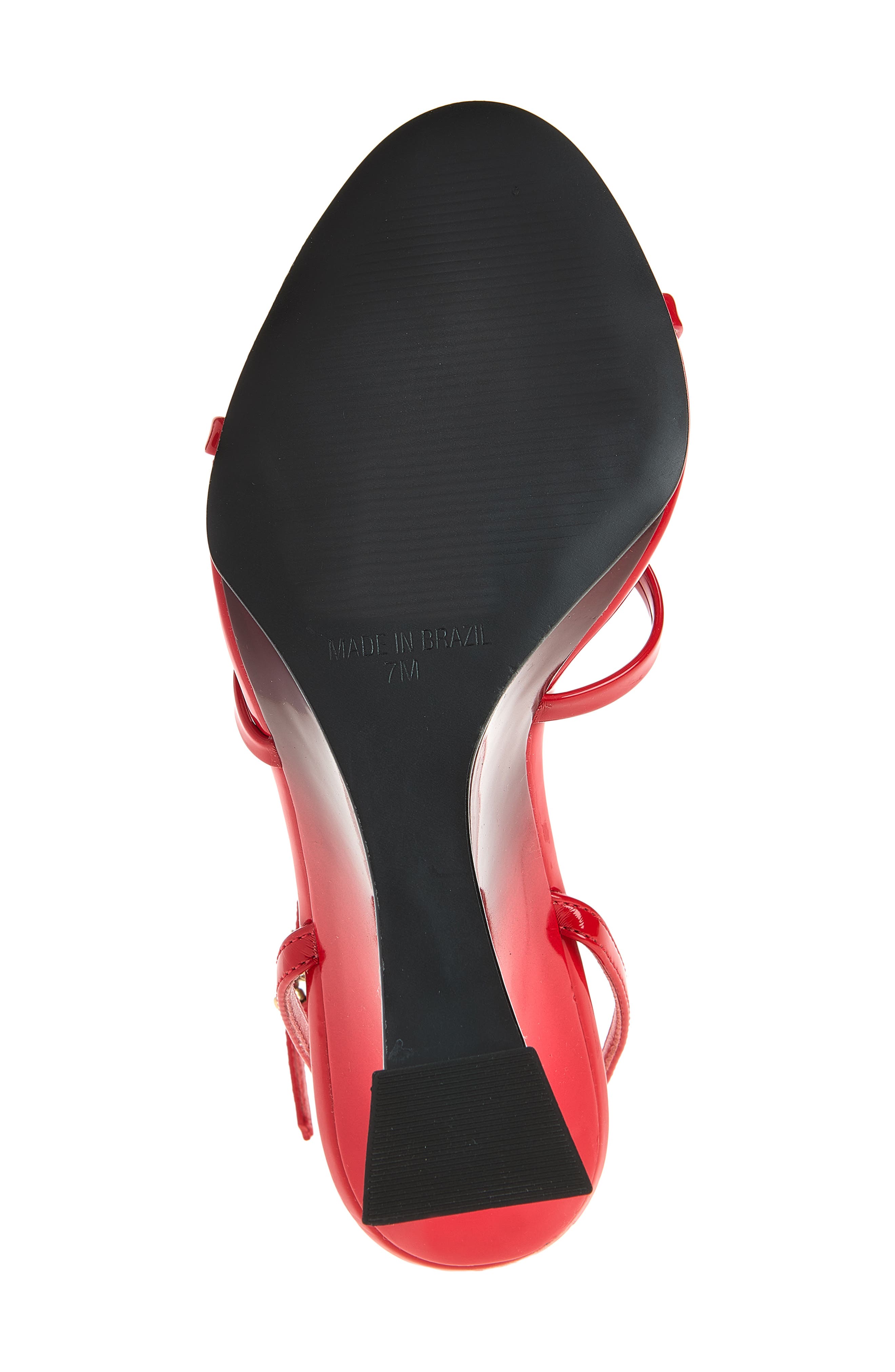 Layers Ankle Strap Wedge Sandal, Alternate, color, RED PATENT