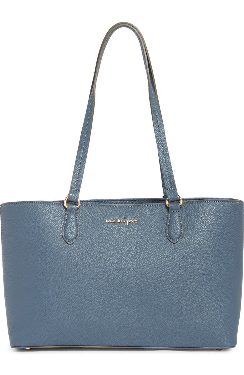 Nanette Lepore Two-for-One Tote Bag, Main, color, Denim / Soft Beige
