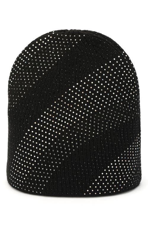 Kurt Geiger London Crystal Wave Monochrome Beanie In Brown