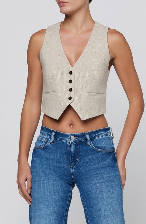 Jianna Short Tweed Vest