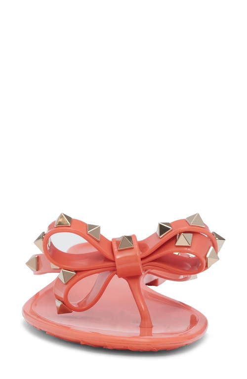 Valentino Garavani Rockstud Jelly Flip Flop In Orange