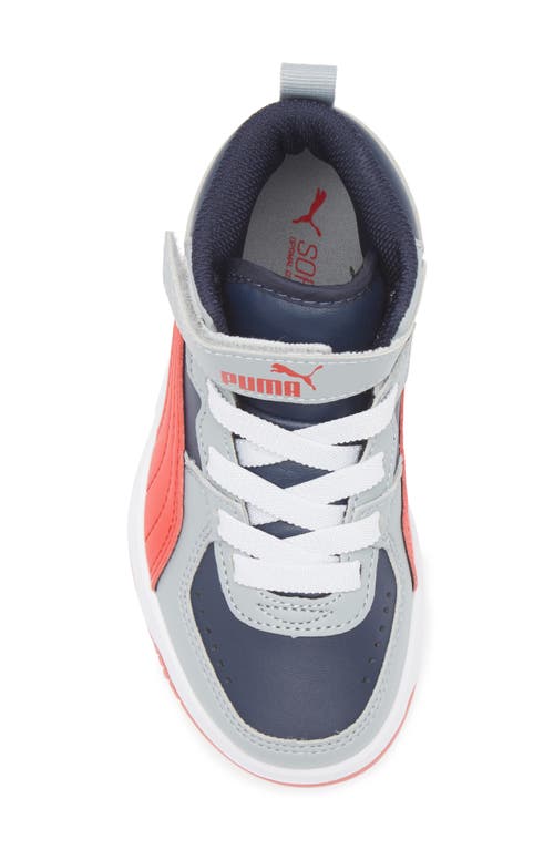 Puma Kids' Rebound Layup Sneaker In Club Navy-for All Time Red