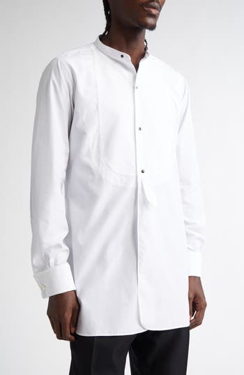 Cotton Poplin Tuxedo Shirt
