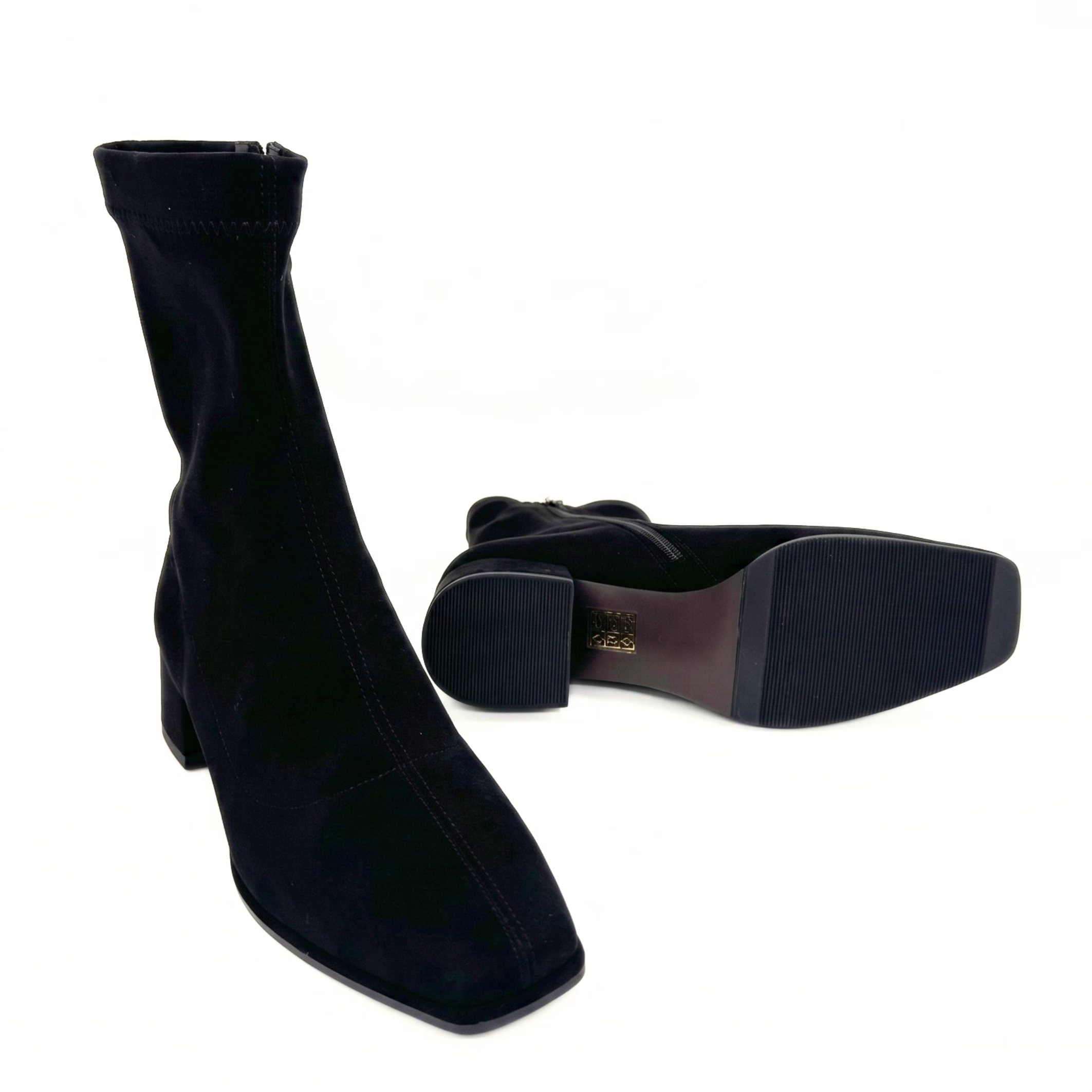 Massi Square-Toe Sock Boot, Alternate, color, Black