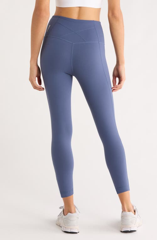 Zella Studio Luxe High Waist 7/8 Leggings In Blue