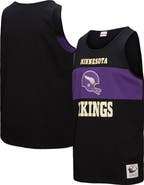 Mitchell & Ness Men's Mitchell & Ness Black Minnesota Vikings Retro Colorblock Tank Top