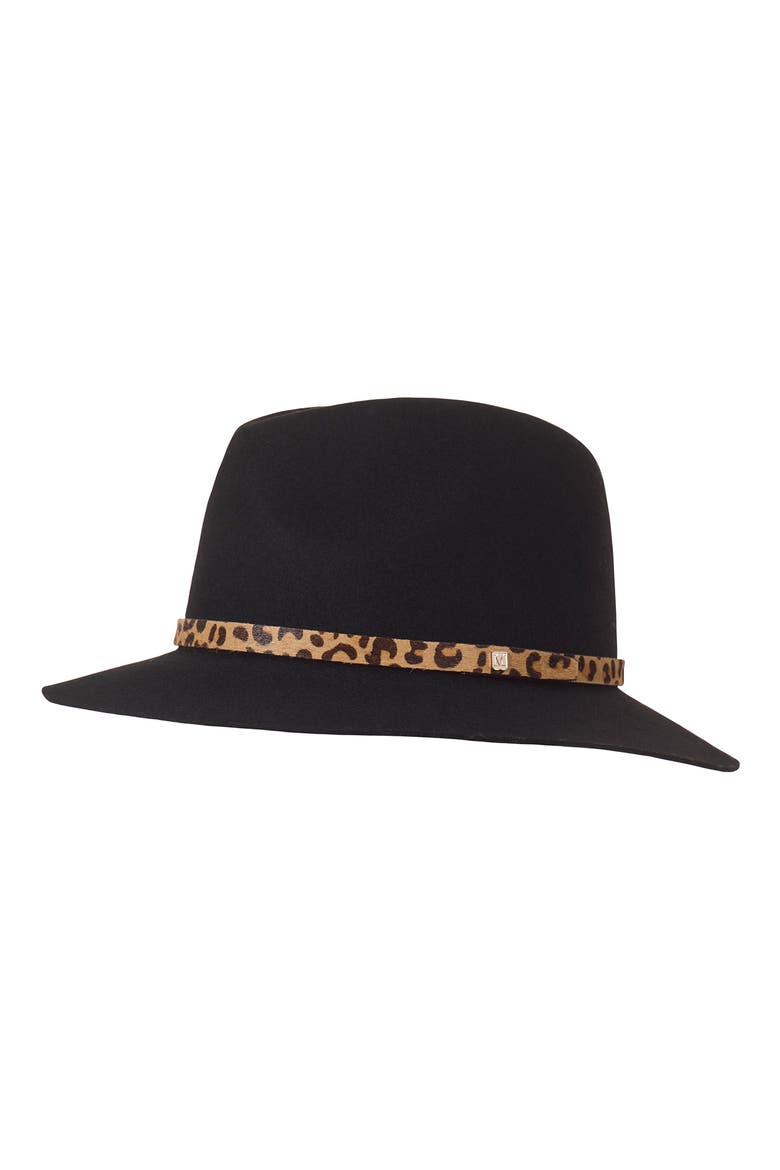 Wool Felt Fedora, Main, color, BLACK