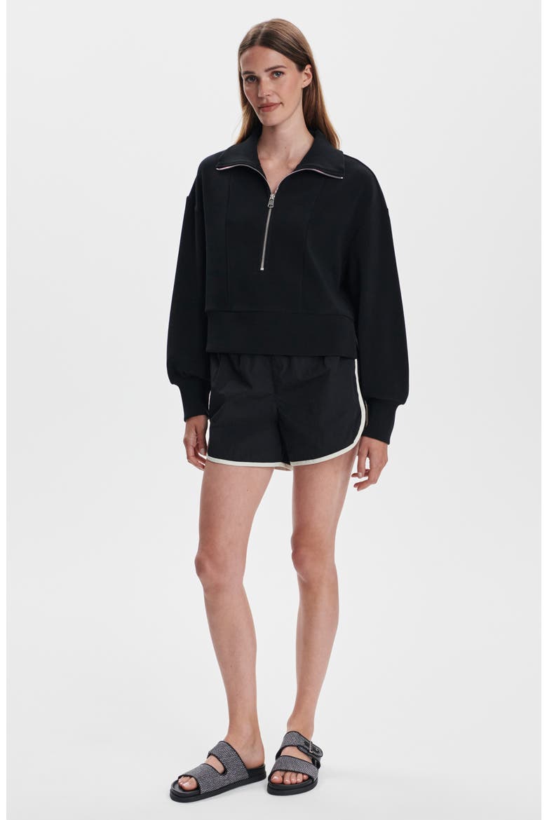 Ramona Half-Zip Sweatshirt, Alternate, color, BLACK
