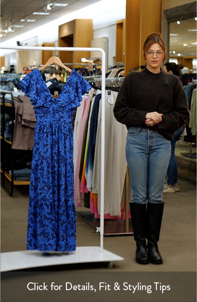 Floral Tiered Midi Dress, sales video thumbnail