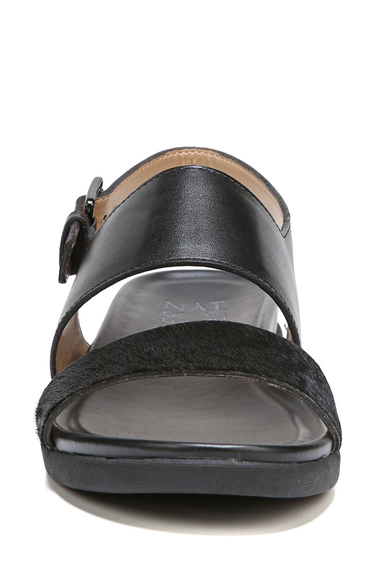 Emory Wedge Sandal, Alternate, color, BLACK LEATHER