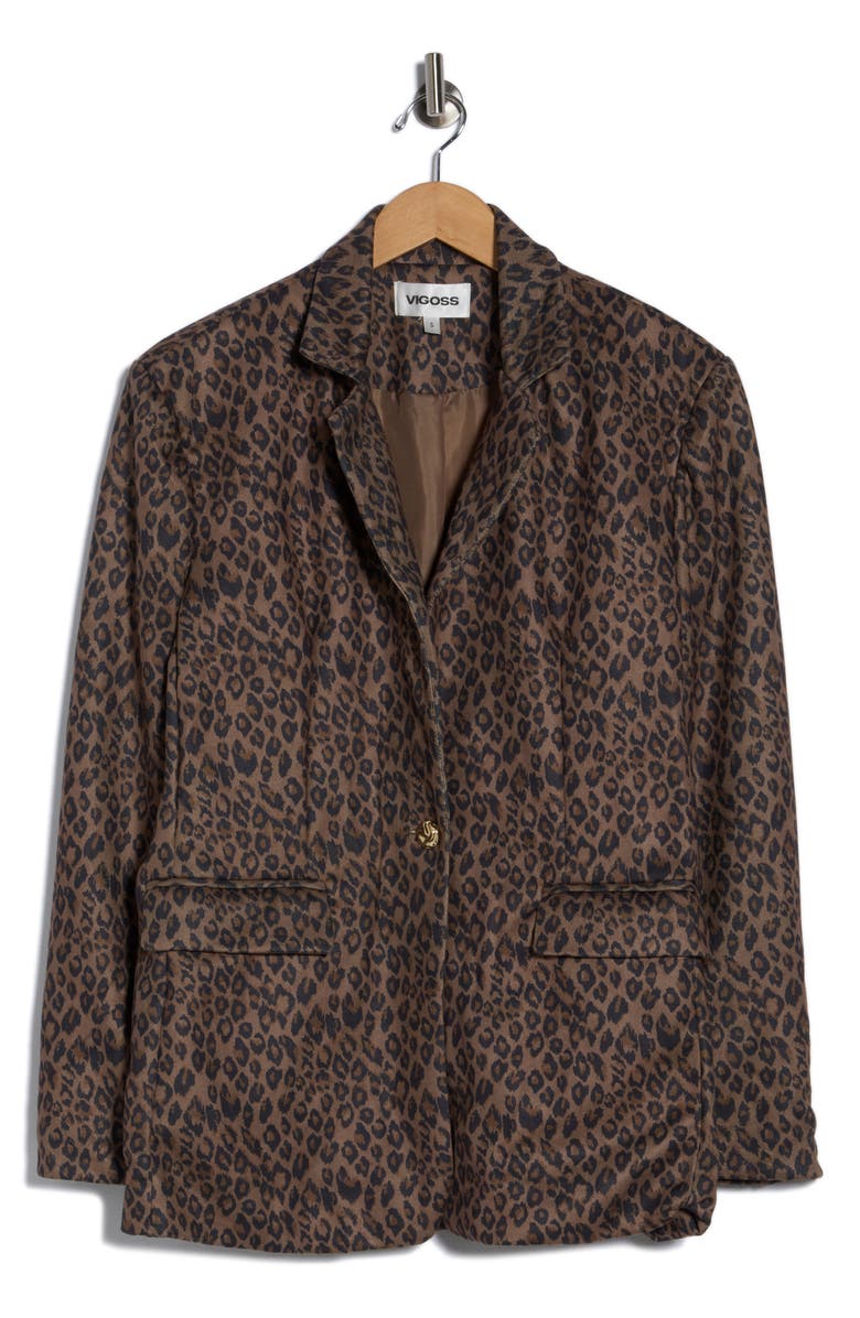 Vigoss Animal Pring Blazer, Alternate, color,