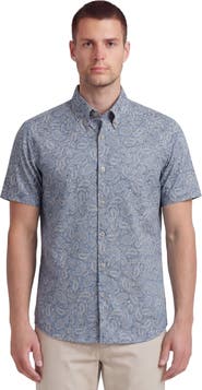 Lords of Harlech Paisley Pile Mens Printed Button Up Shirt