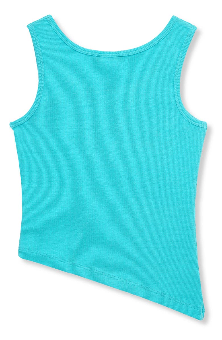 Truce Kids' Rib Stud Accent Cotton Tank, Alternate, color, Teal