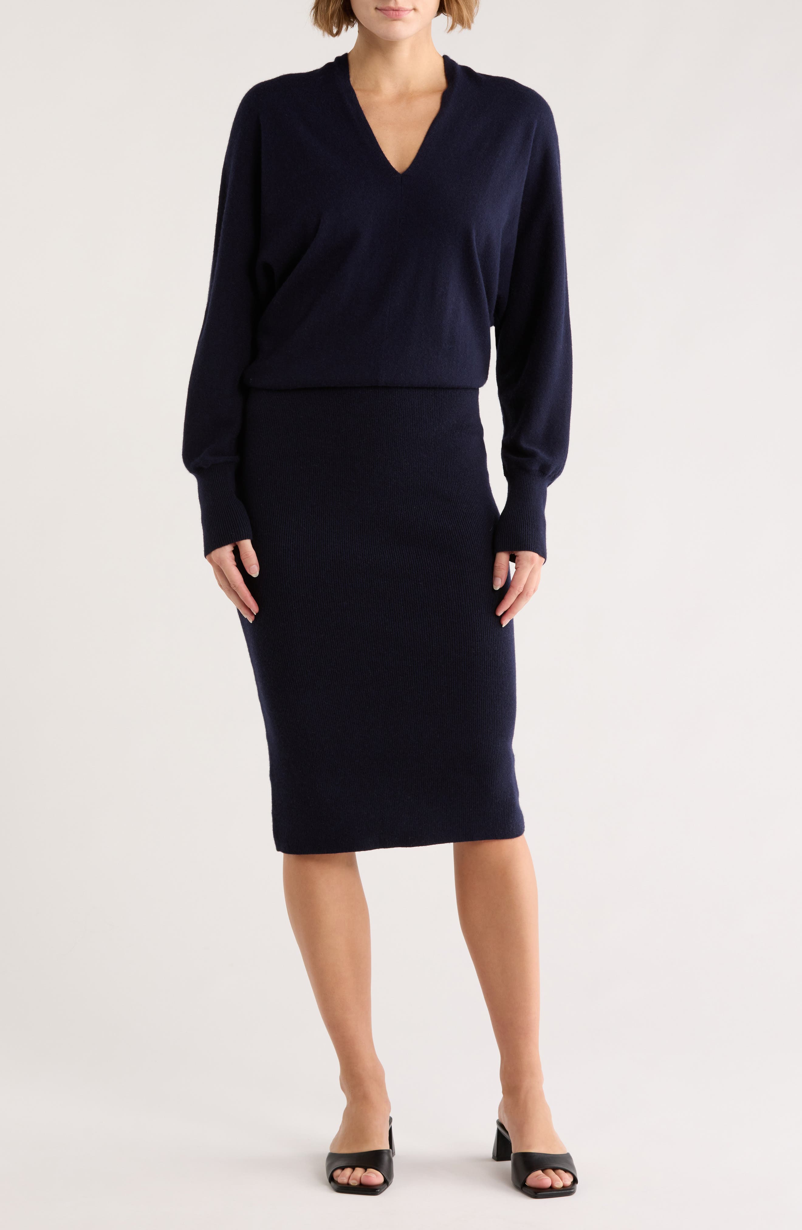 Reiss Sally Long Sleeve Sweater Dress