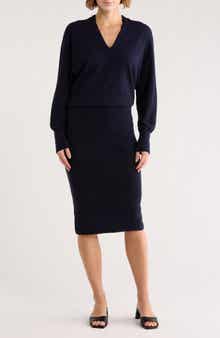 Reiss Sally Long Sleeve Sweater Dress
