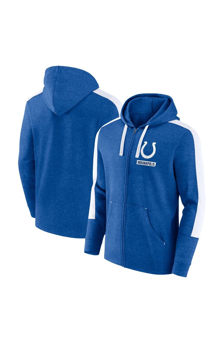 FANATICS Men's Fanatics  Heather Royal Indianapolis Colts Gains Full-Zip Hoodie, Main, color, Heather Royal