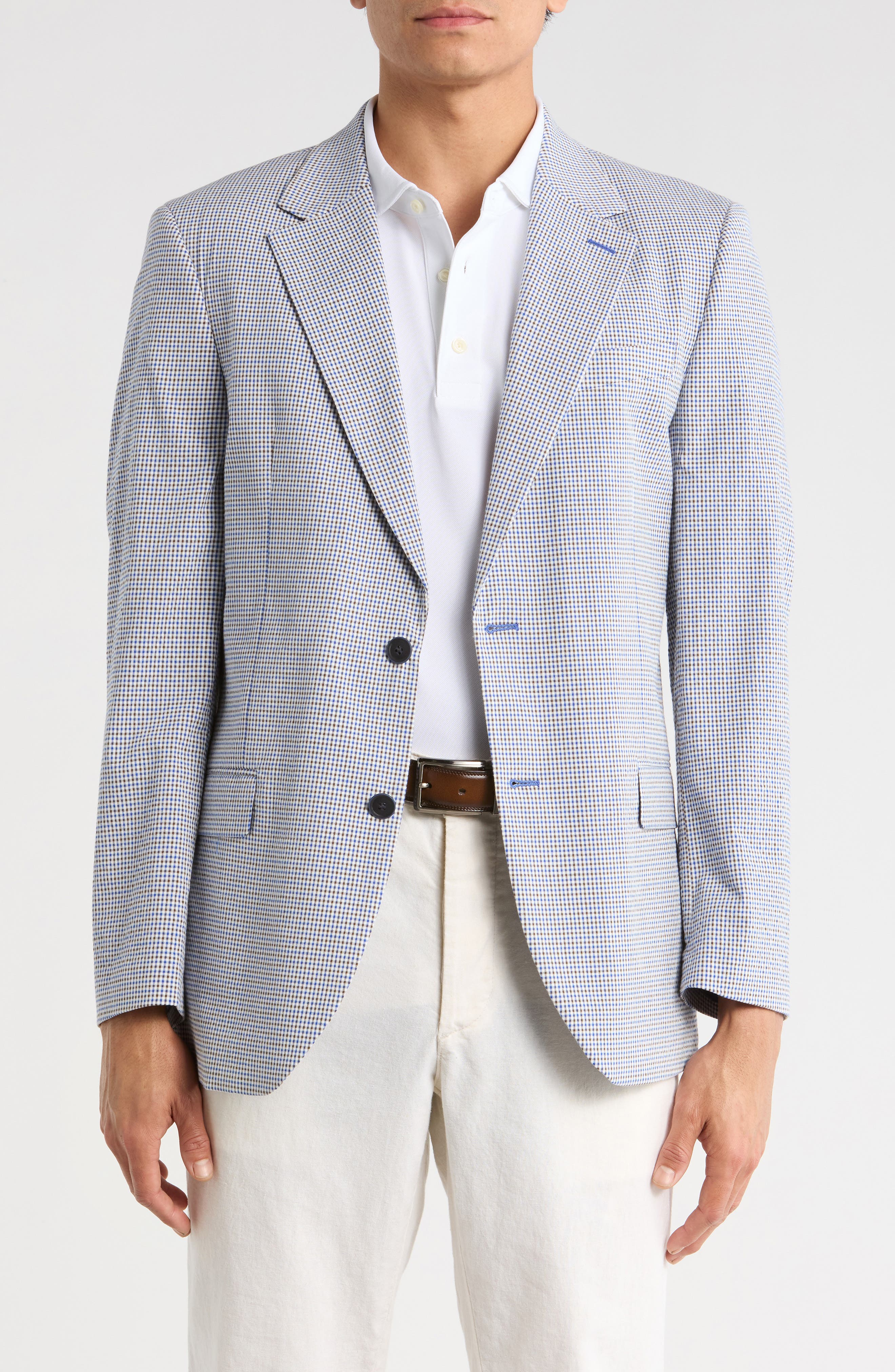 Nautica Micro Plaid Seersucker Jacket