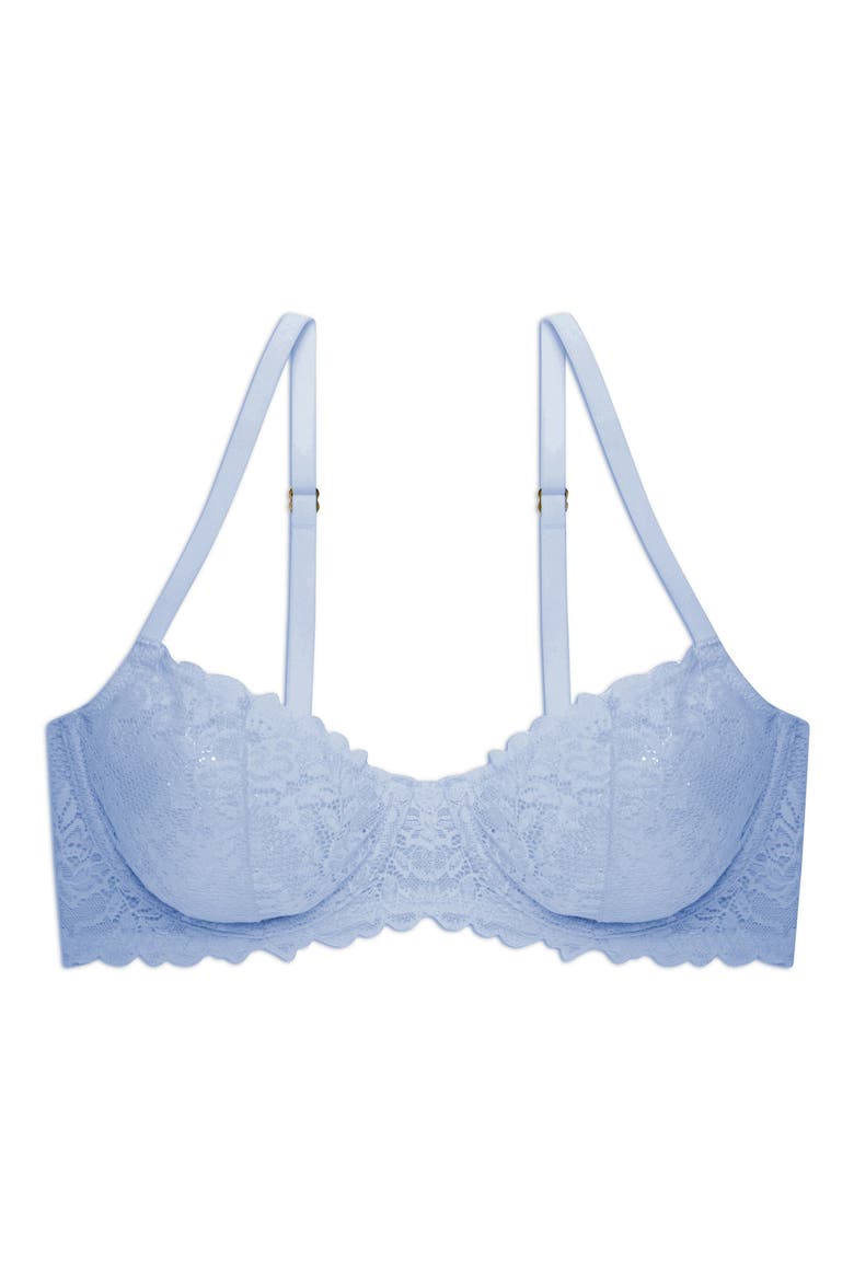 Heavenly Lace Convertible Balconette Bra, Alternate, color, BLUE DREAM