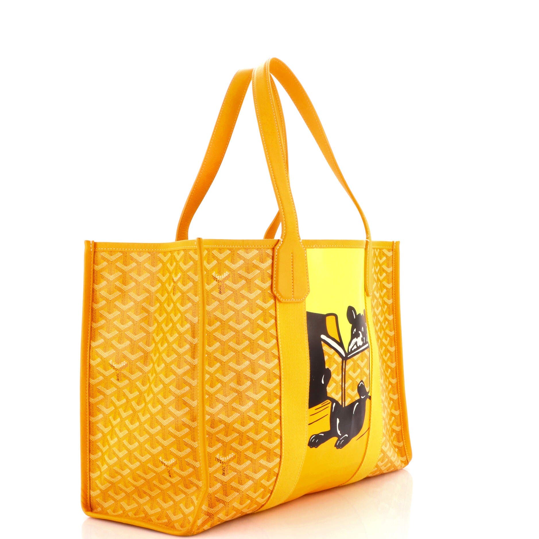 Villette Tote Printed Coated Canvas MM, Alternate, color, Yellow