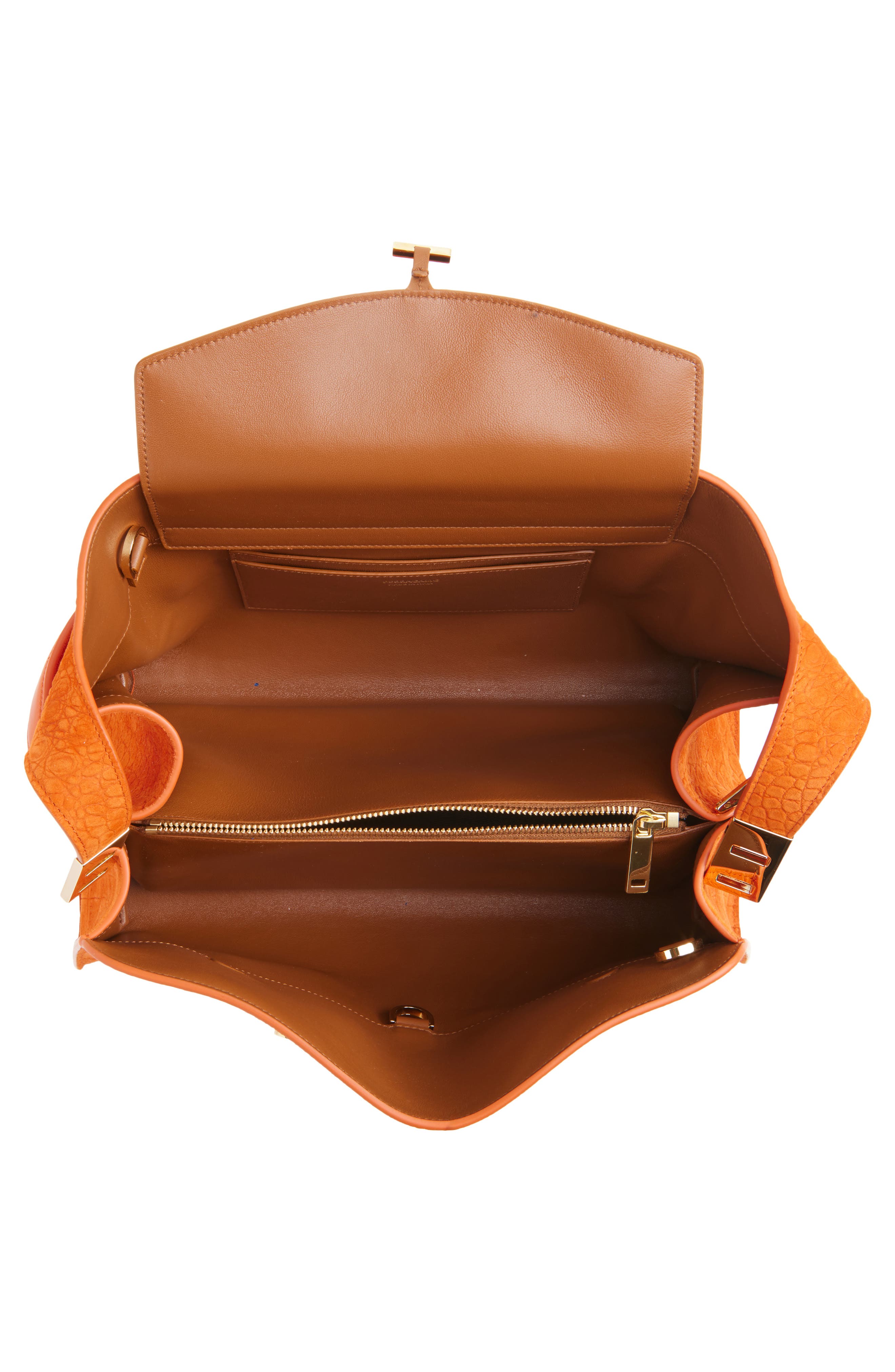 Hug Croc Embossed Suede Handbag, Alternate, color, LIGHT SIENA NATURALE RST