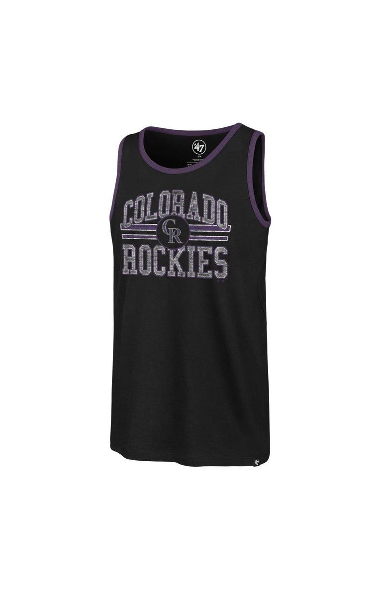 '47 Men's '47 Black Colorado Rockies Winger Franklin Tank Top, Alternate, color, Black