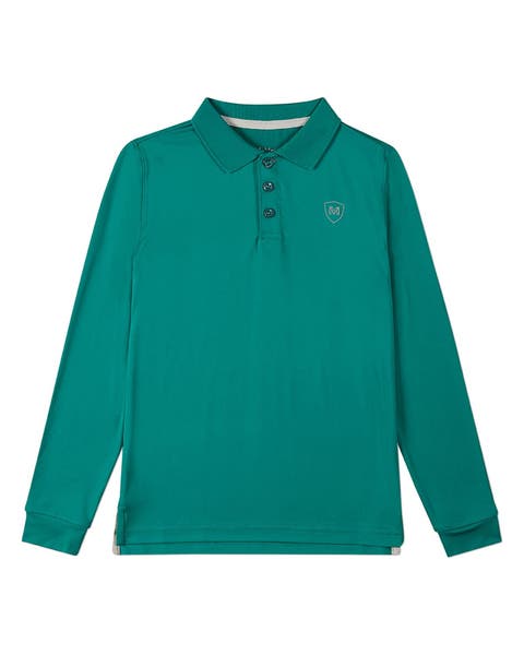 Silky Dri-Effect Long Sleeve Polo Shirt