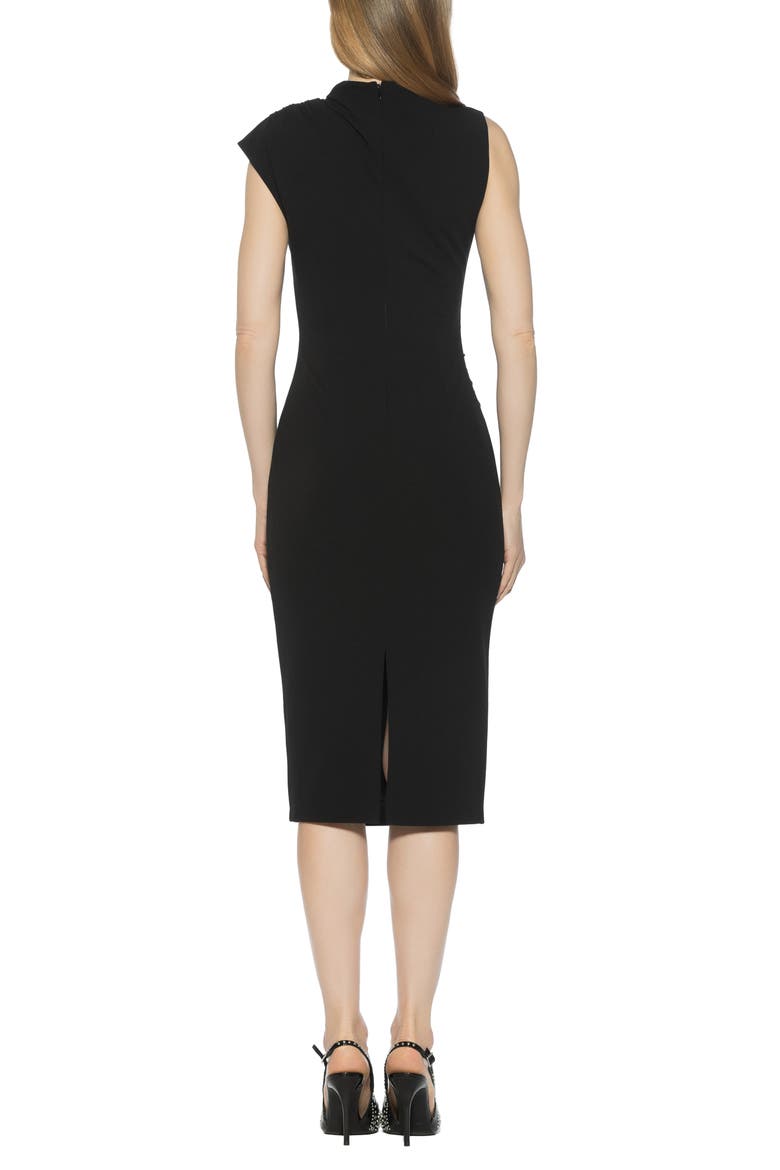 Vaila Midi Sheath Dress, Alternate, color, BLACK