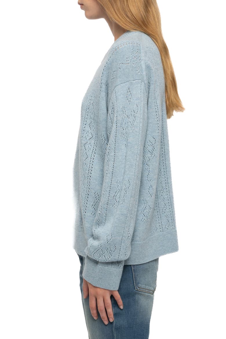 Markuz Pointelle Crewneck Sweater, Alternate, color, FROZEN