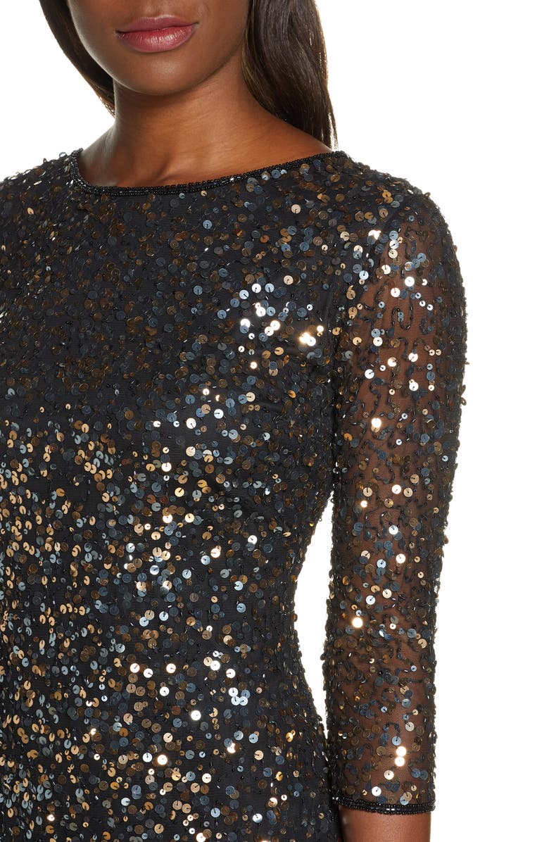 Pisarro Nights Sequin Mesh Gown, Alternate, color, 