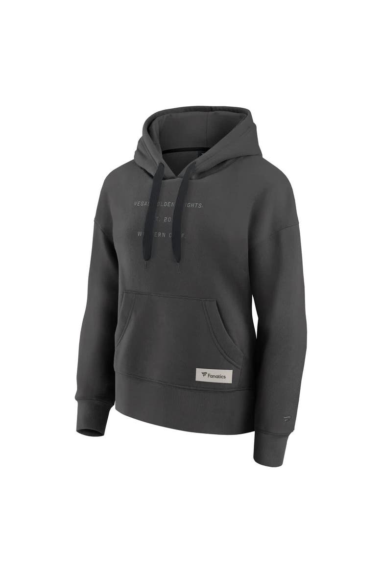 Women's Fanatics Charcoal Vegas Golden Knights Elements Future Ground Subtle Tonal Pullover Hoodie, Alternate, color, Charcoal