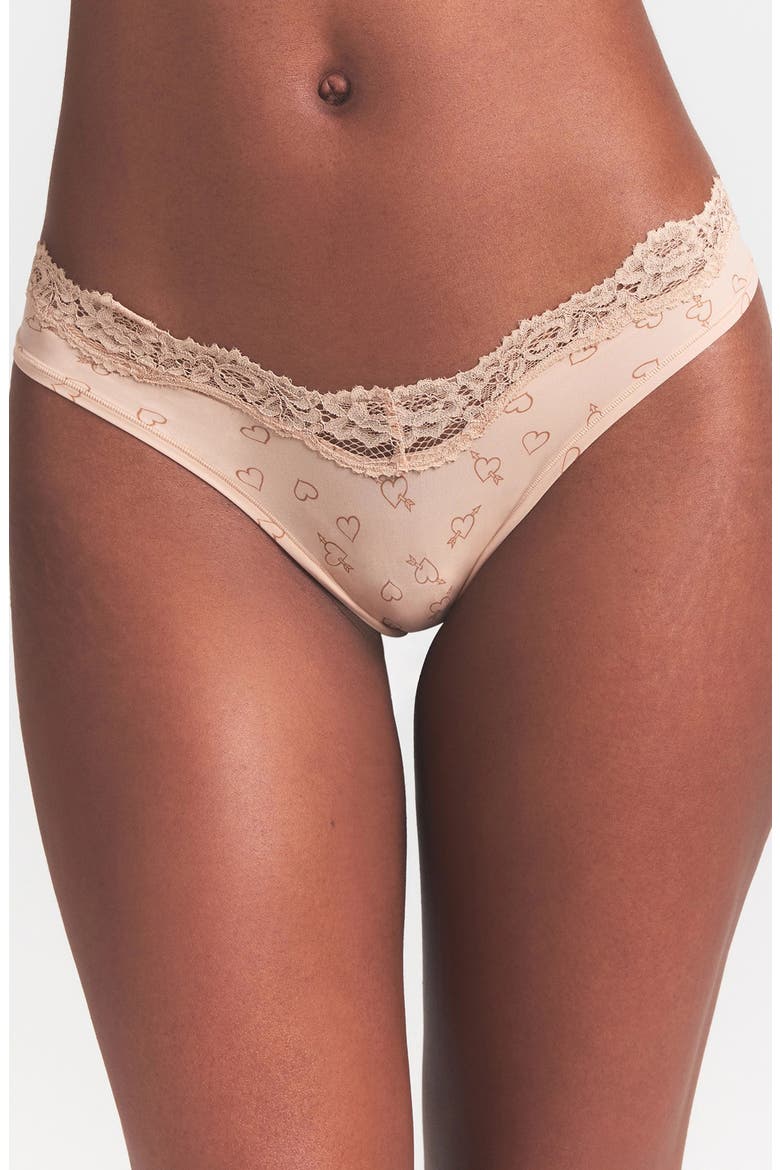 Fits Everybody Lace Dipped Thong, Alternate, color, MICA SKETCHED HEARTS