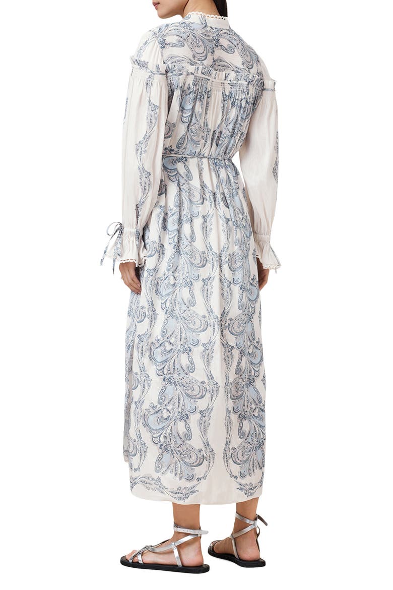 Delphine Long Sleeve Linen & Silk Shirtdress, Alternate, color, LITA SOFT BLUE