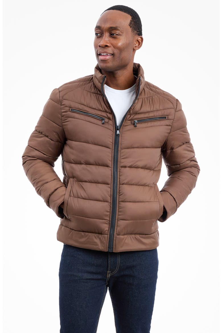 Packable Water Resistant Puffer Jacket, Alternate, color, MOCHA