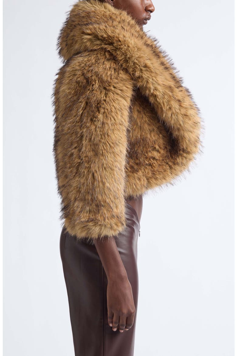 Georgia Moon Faux Fur Jacket, Alternate, color, BEIGE