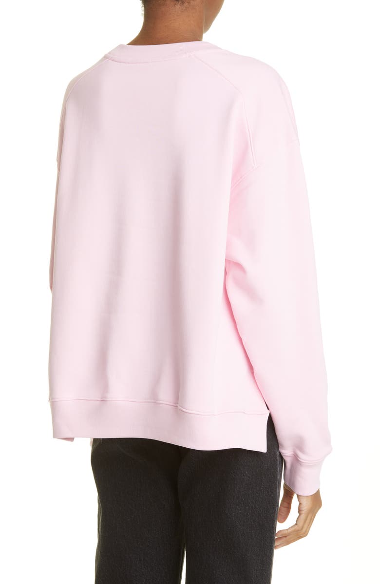 Moschino Patchwork Teddy Cotton Sweatshirt, Alternate, color, 