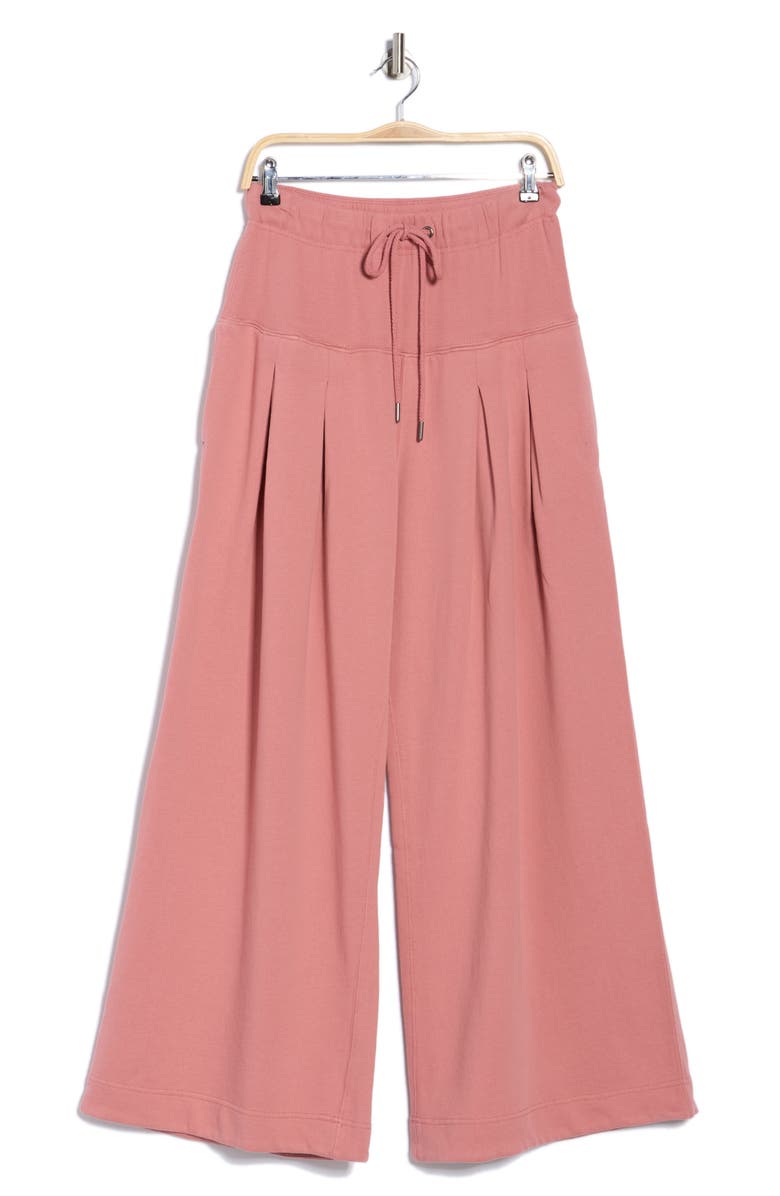 Free People FP Movement Studio Siren Cotton Drawstring Pants, Alternate, color, Petal Pink