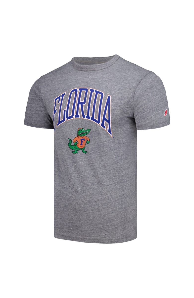 LEAGUE COLLEGIATE WEAR Men's League Collegiate Wear Heather Gray Florida Gators Tall Arch Victory Falls Tri-Blend T-Shirt, Alternate, color,