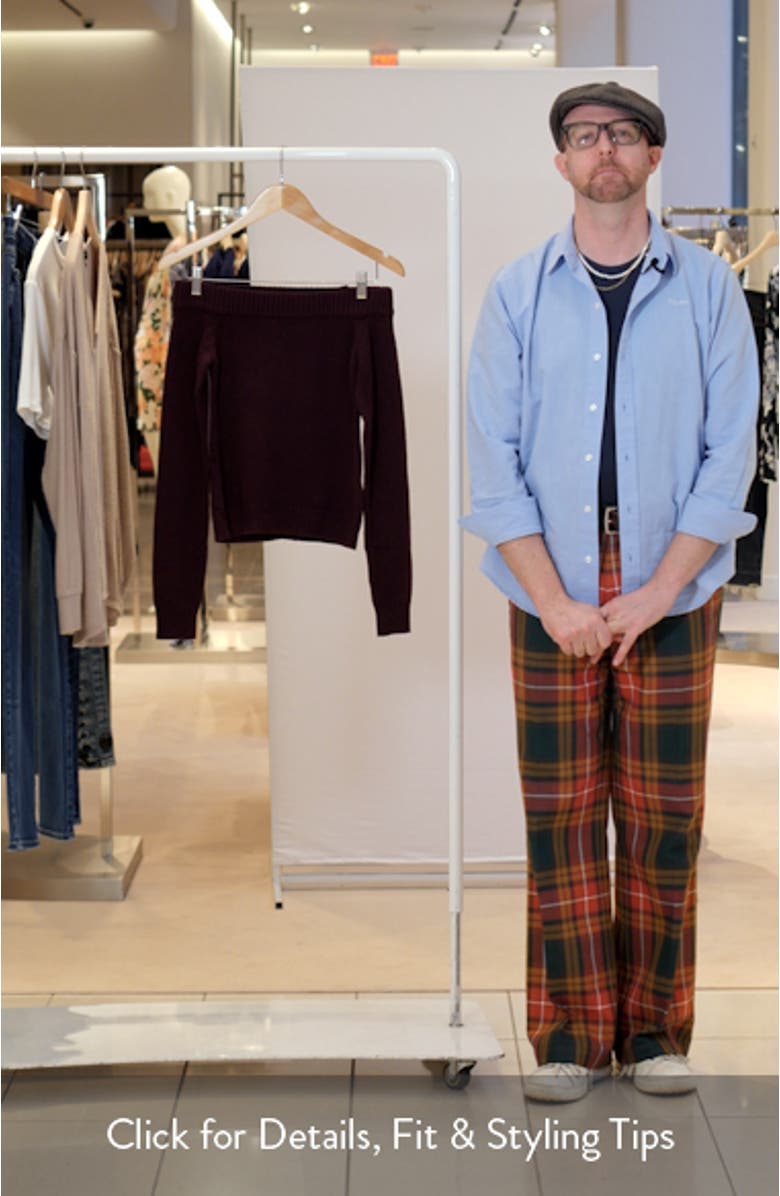 Elona Off the Shoulder Long Sleeve Knit Top, sales video thumbnail